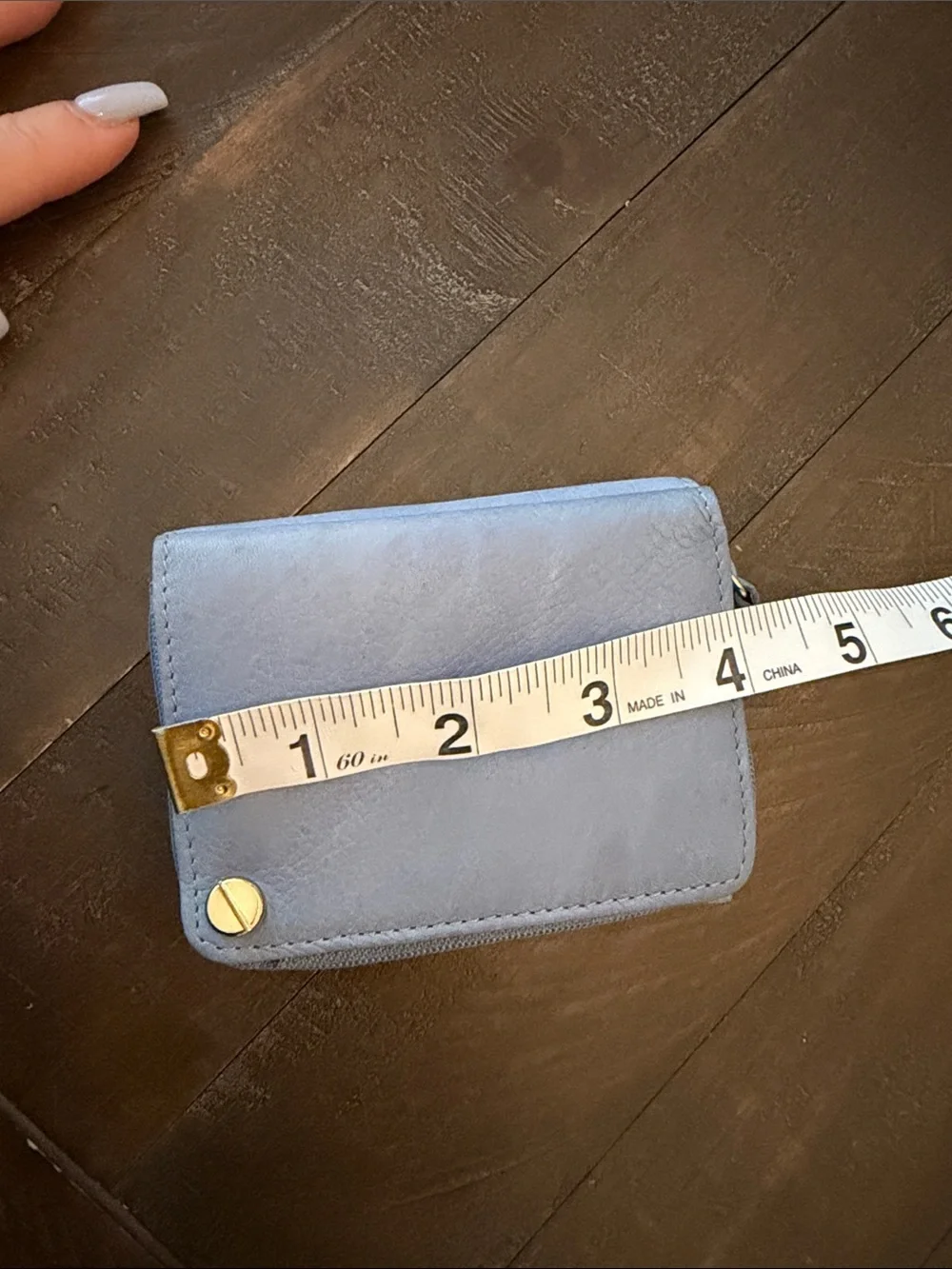 Rolf’s Lazy Susan Periwinkle Light Blue Leather Women's Zip Wallet